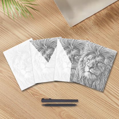 Giant African Lions - Dot Painting