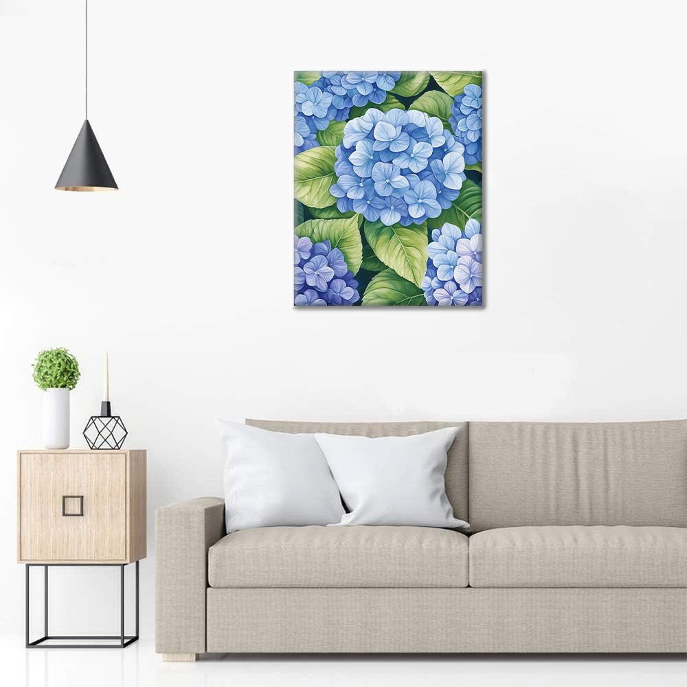 Clustered Hydrangeas - Paint by Numbers