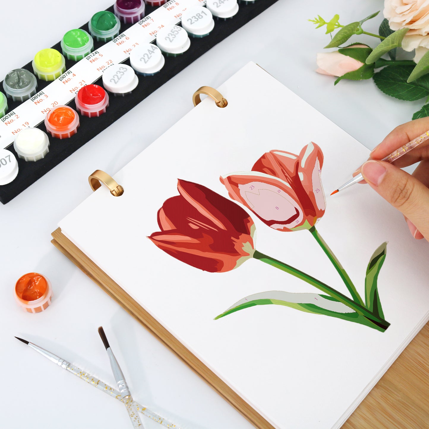 Flowers Edition - 2027 Paint by Numbers Desk Calenda