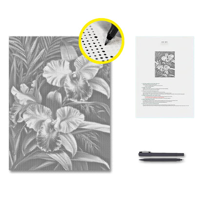 Pink Orchid - Dot Painting