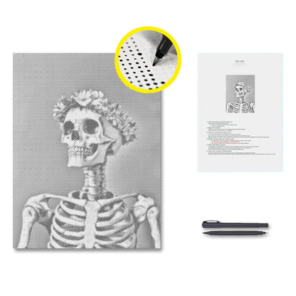 Smiling Skull - Dot Painting