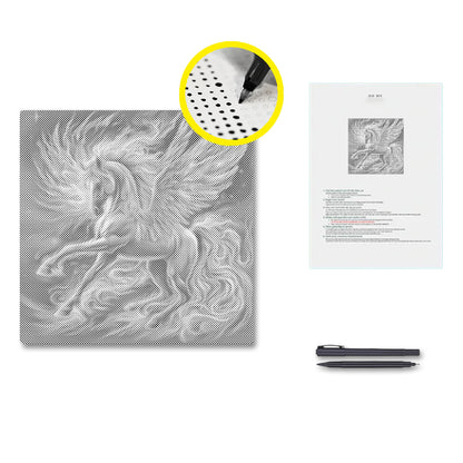 Pegasus With Glowing - Dot Painting