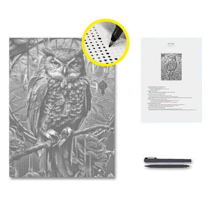 An Owl - Dot Painting