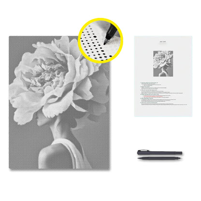 Woman Flower - Dot Painting