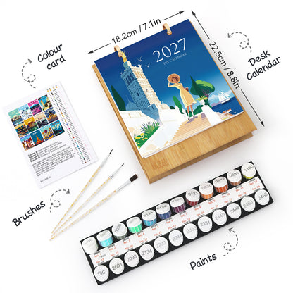 World Trip Edition - 2027 Paint by Numbers Desk Calenda