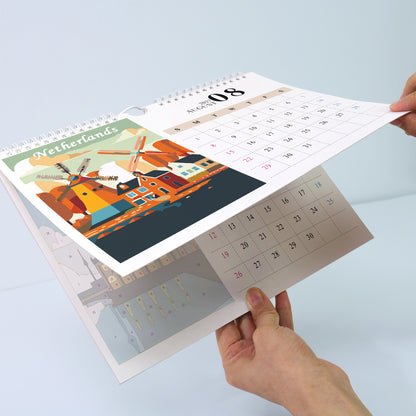 Famous Landmarks Edition - 2027 Paint by Numbers Desk Calenda