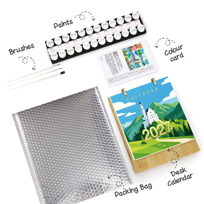 Travel Edition - 2027 Paint by Numbers Desk Calenda