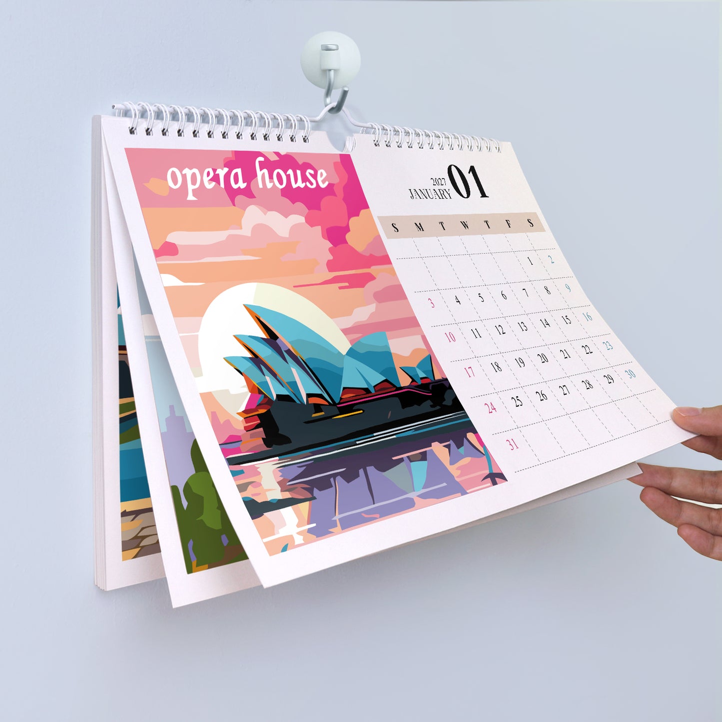 Famous Landmarks Edition - 2027 Paint by Numbers Desk Calenda