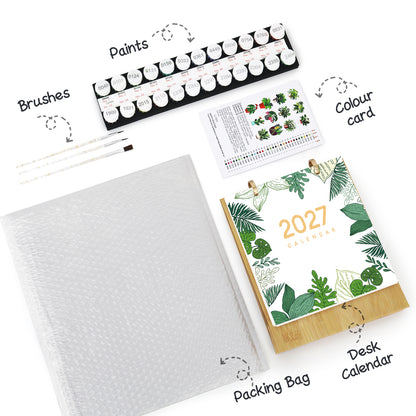 Plants Edition - 2027 Paint by Numbers Desk Calenda