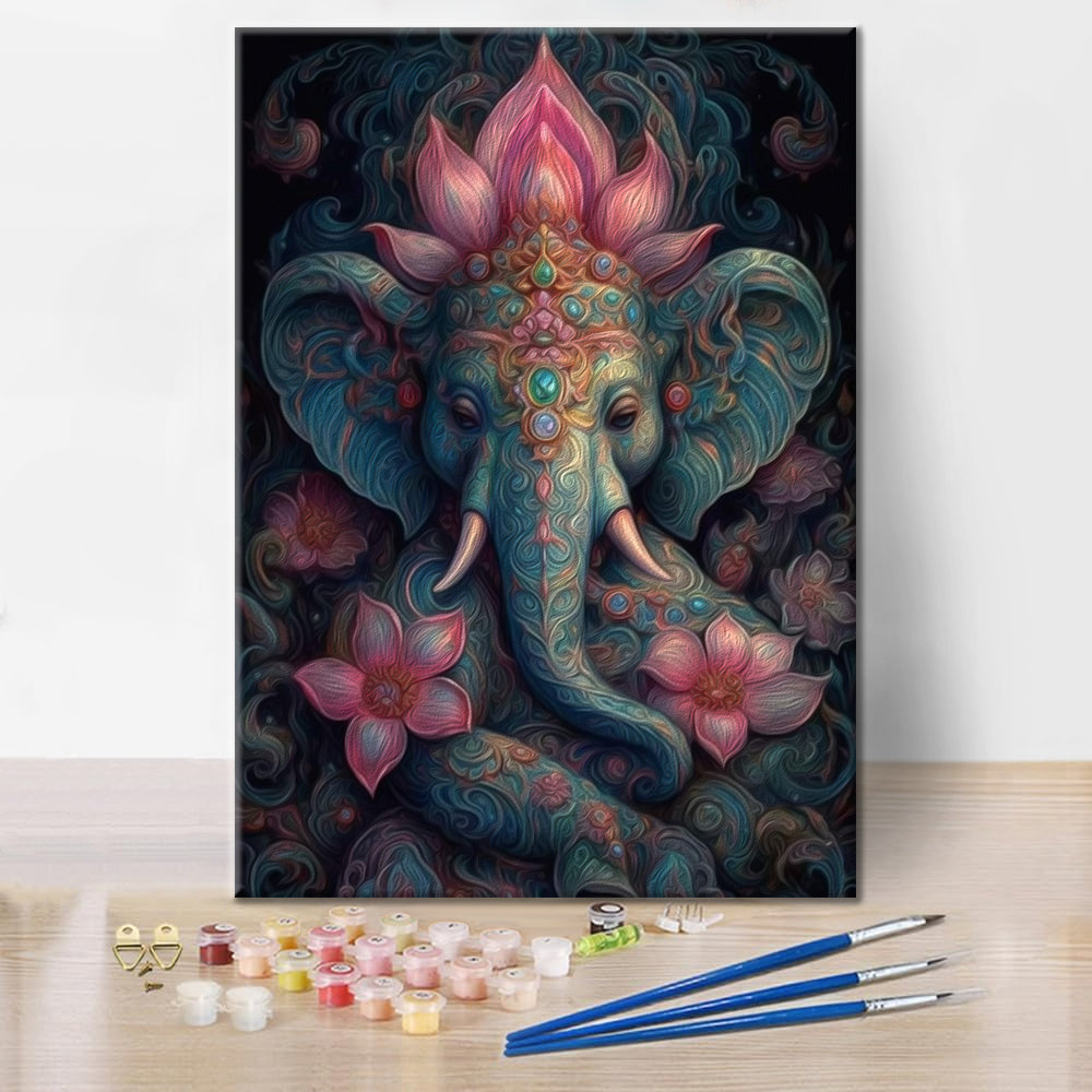 An elephant in Indian - Paint by Numbers