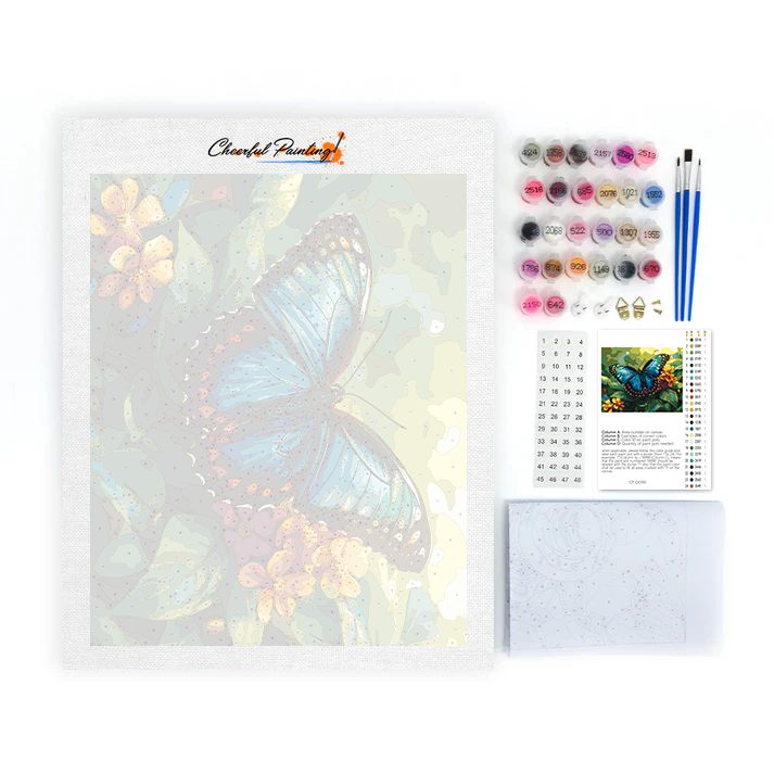 Blue Butterfly - Paint by Numbers