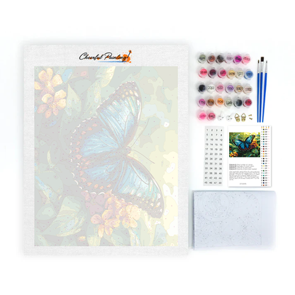 Blue Butterfly - Paint by Numbers