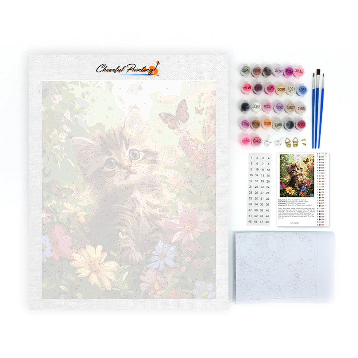Garden Kitten - Paint by Numbers