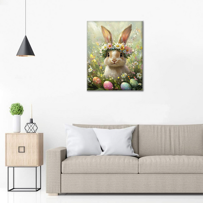 Flower Crown Bunny - Paint by Numbers