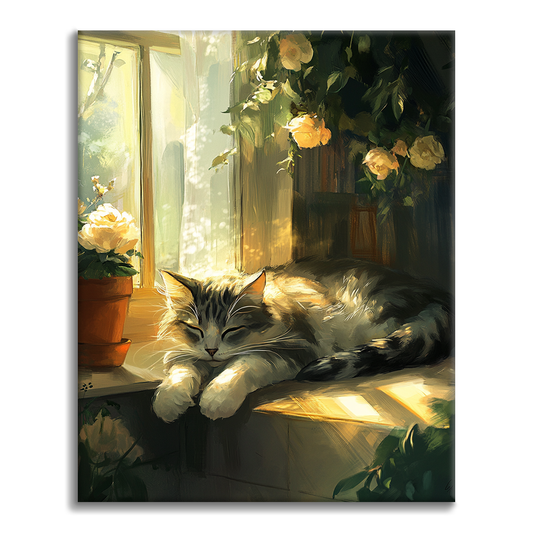 Napping Cat - Paint by Numbers