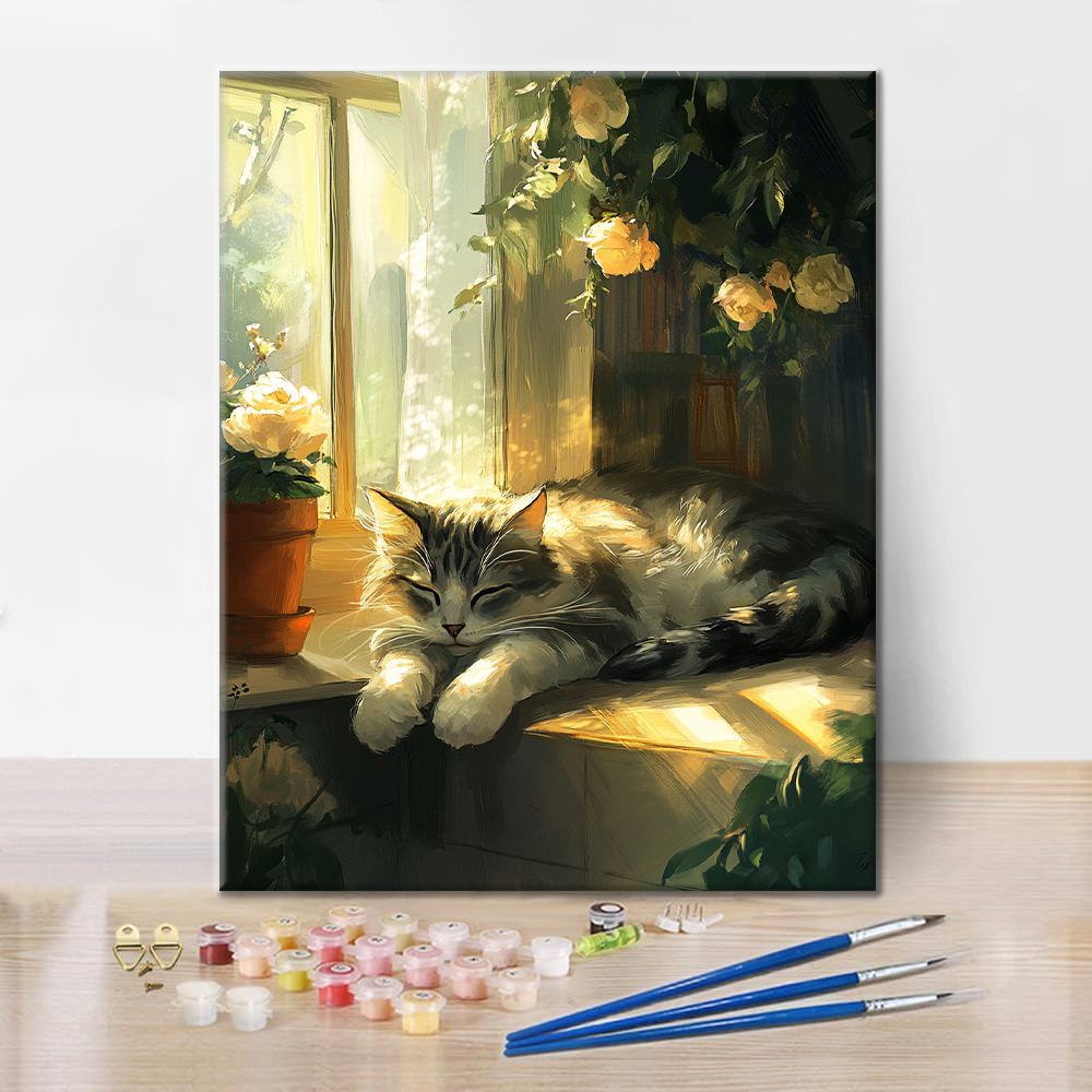 Napping Cat - Paint by Numbers