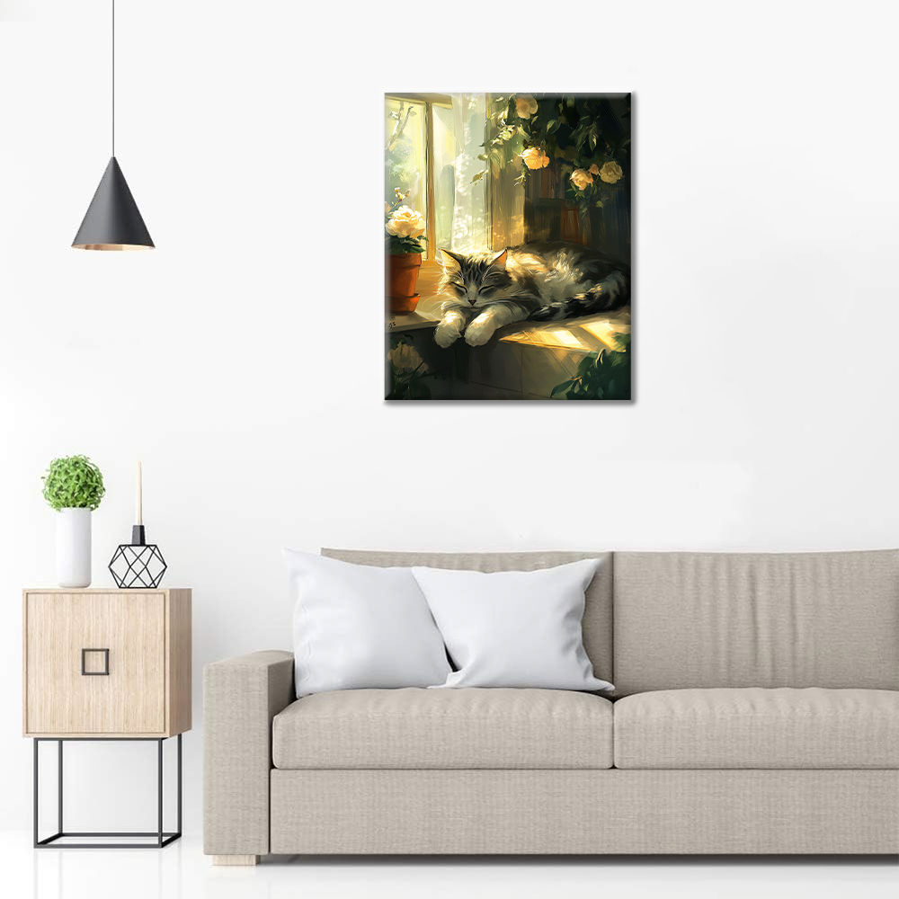 Napping Cat - Paint by Numbers