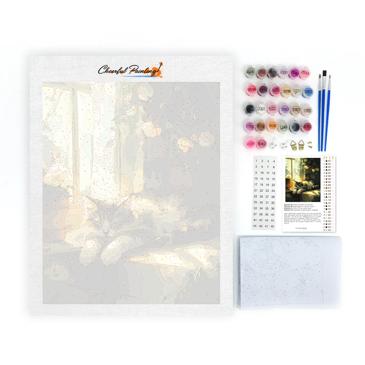 Napping Cat - Paint by Numbers