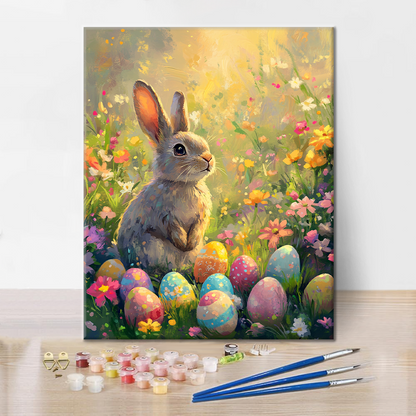 Bunny in the Garden - Paint by Numbers