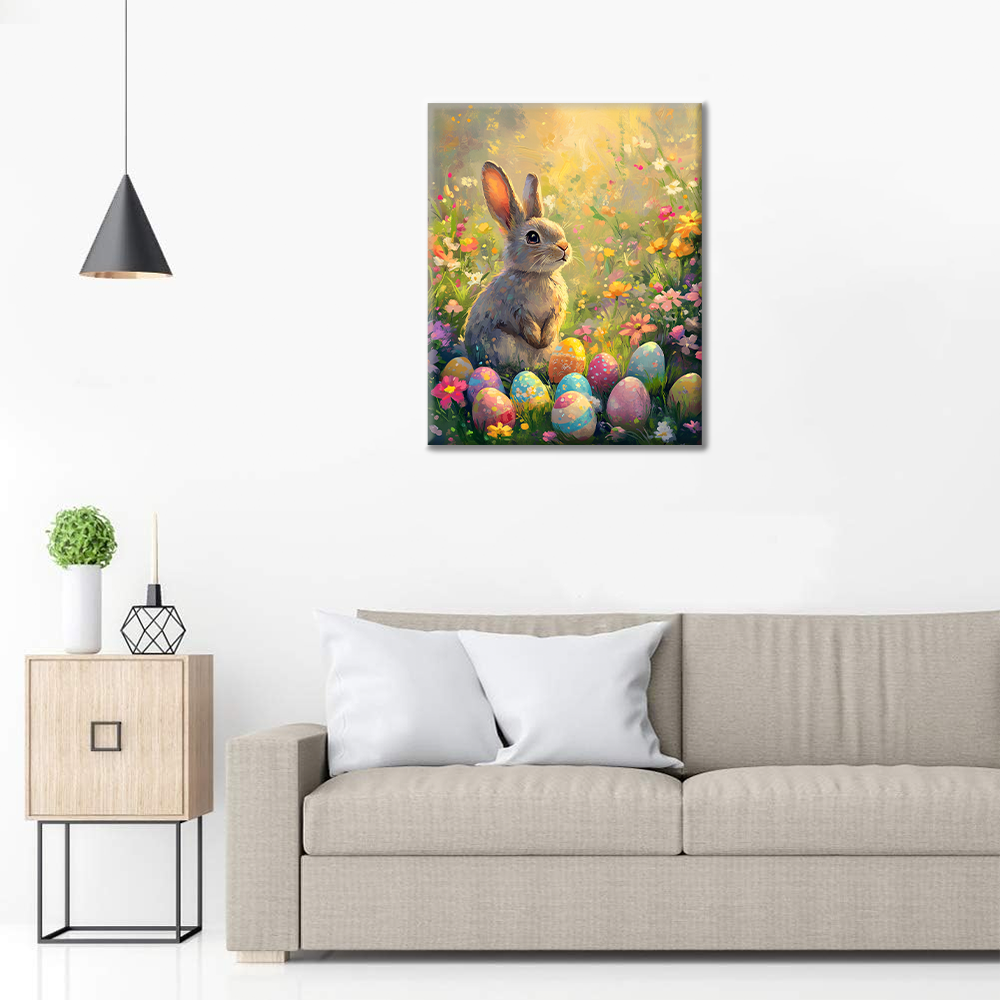 Bunny in the Garden - Paint by Numbers