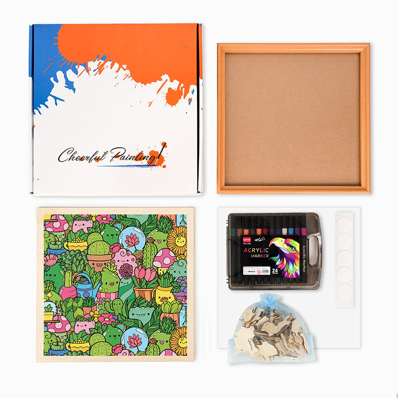 Botanical Paradise - Wooden Coloring Puzzle
