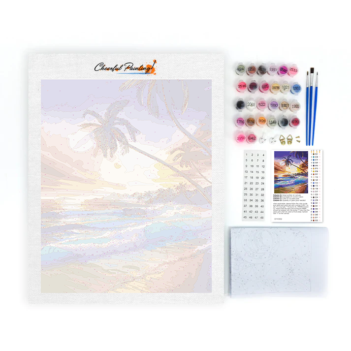 Tropical Beach - Paint by Numbers