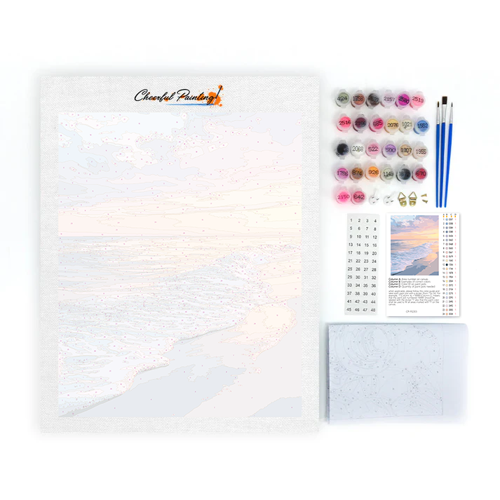 Peaceful Dawn Beach - Paint by Numbers