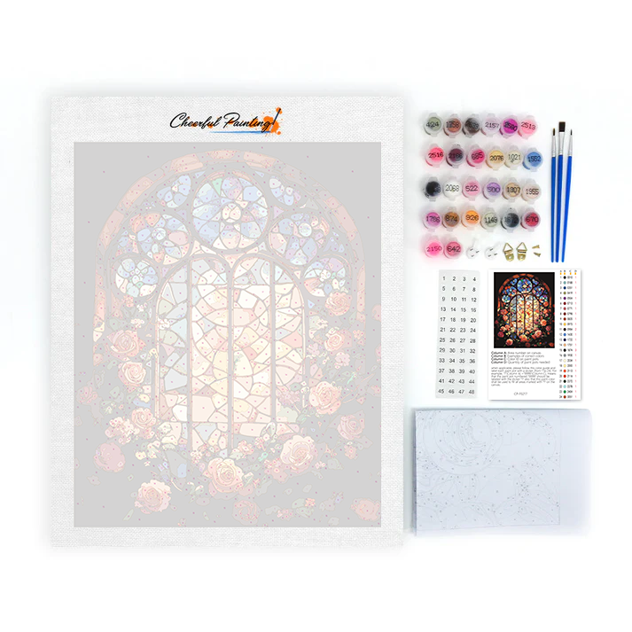Flowery Window - Paint by Numbers