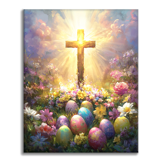 Glorious Easter Cross - Paint by Numbers