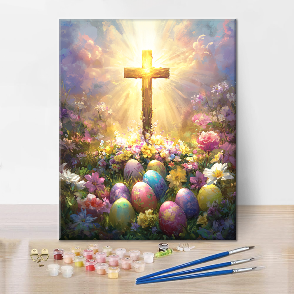 Glorious Easter Cross - Paint by Numbers