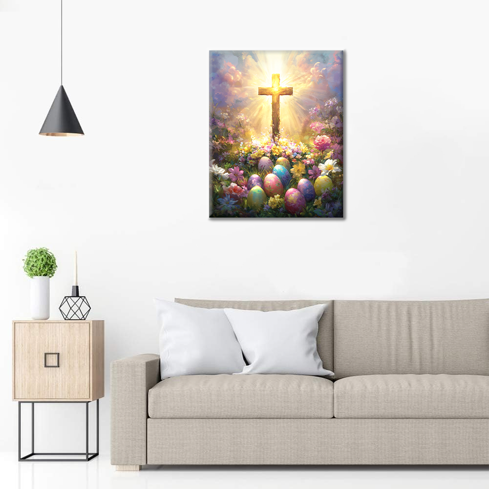 Glorious Easter Cross - Paint by Numbers