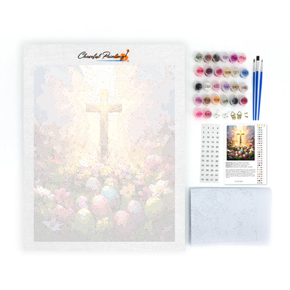 Glorious Easter Cross - Paint by Numbers