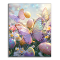Spring Butterflies and Eggs - Paint by Numbers