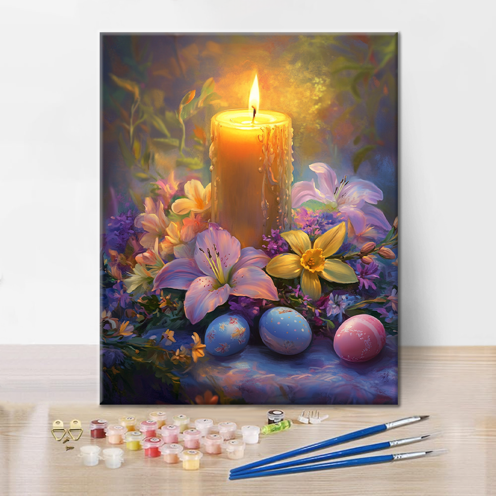 Easter Candlelight - Paint by Numbers