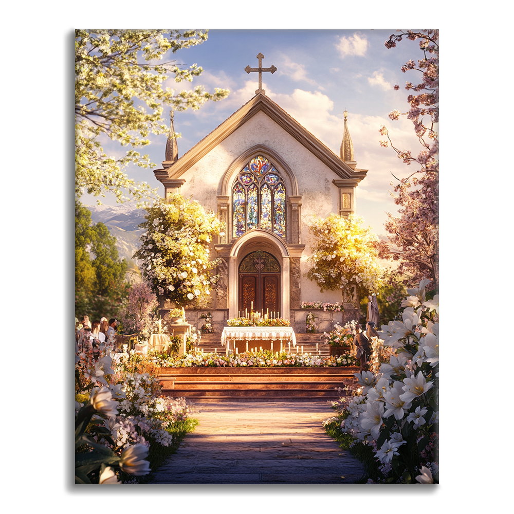 Easter Church - Paint by Numbers
