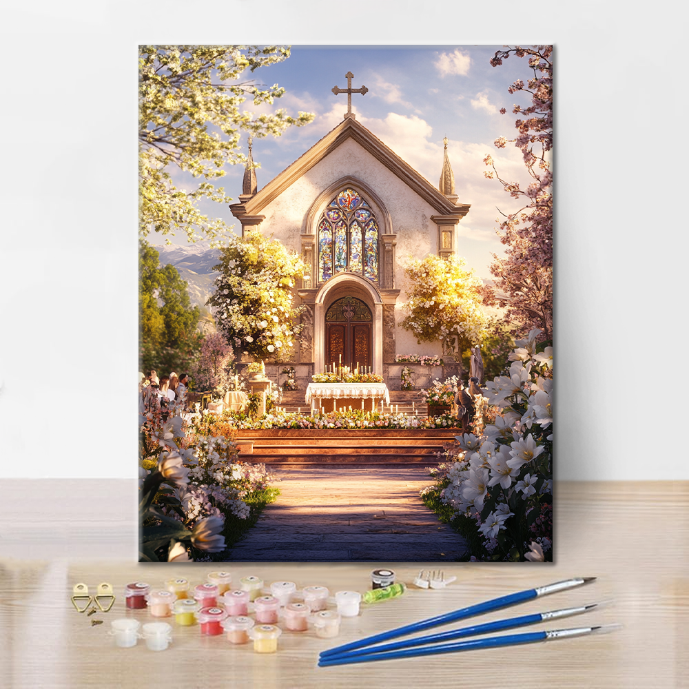 Easter Church - Paint by Numbers
