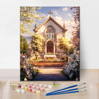 Easter Church - Paint by Numbers