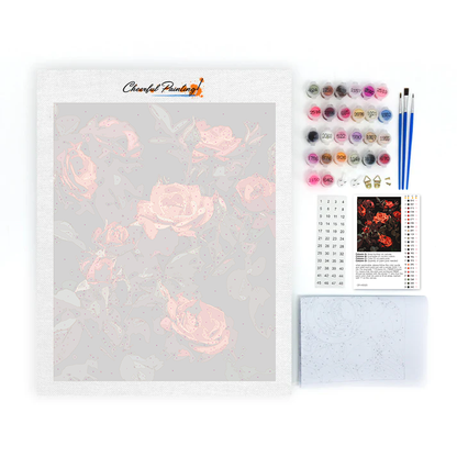 Crimson Elegance - Paint by Numbers