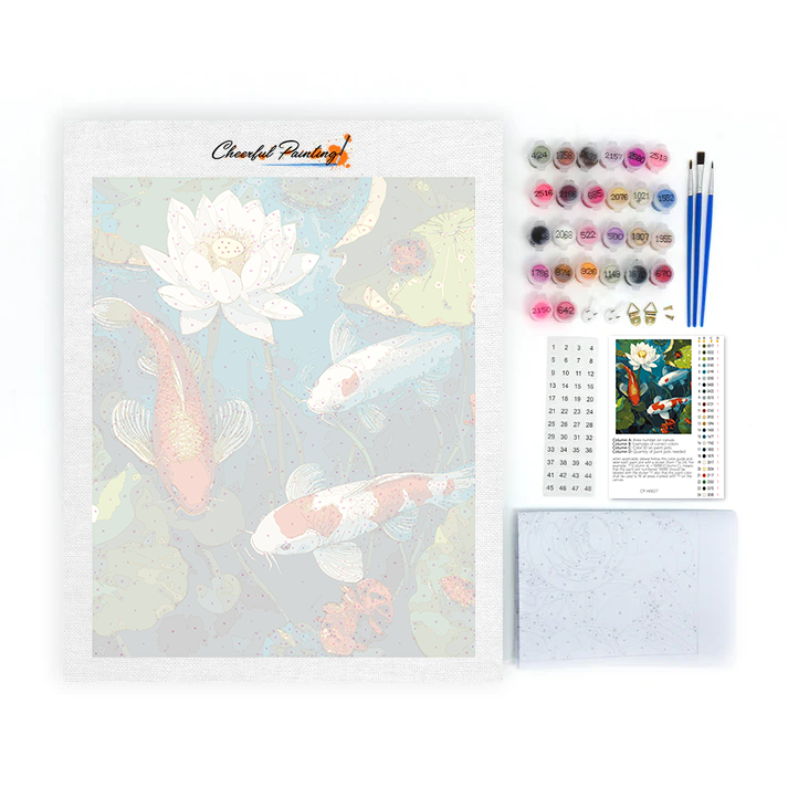 Koi in the Pond - Paint by Numbers