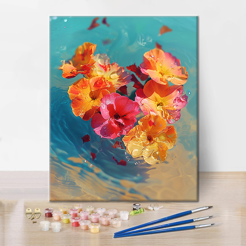 Carnation of Heart shape - Paint by Numbers