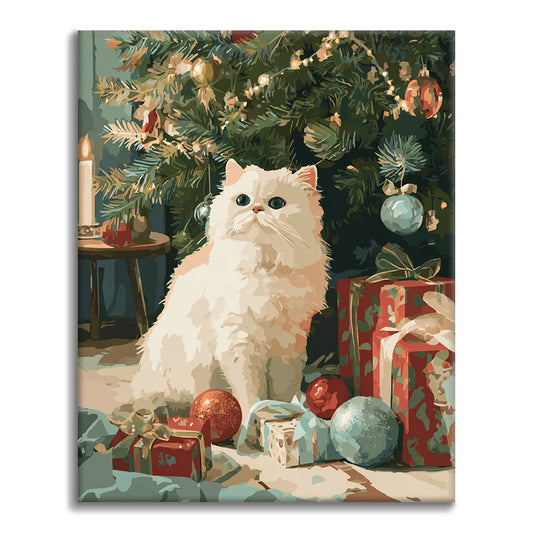 Christmas Cat - Paint by Numbers