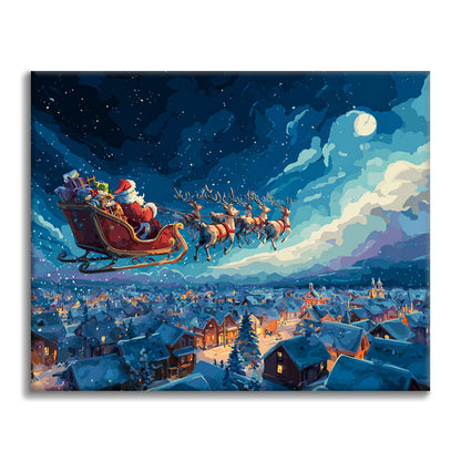 Midnight Sleigh Ride - Paint by Numbers