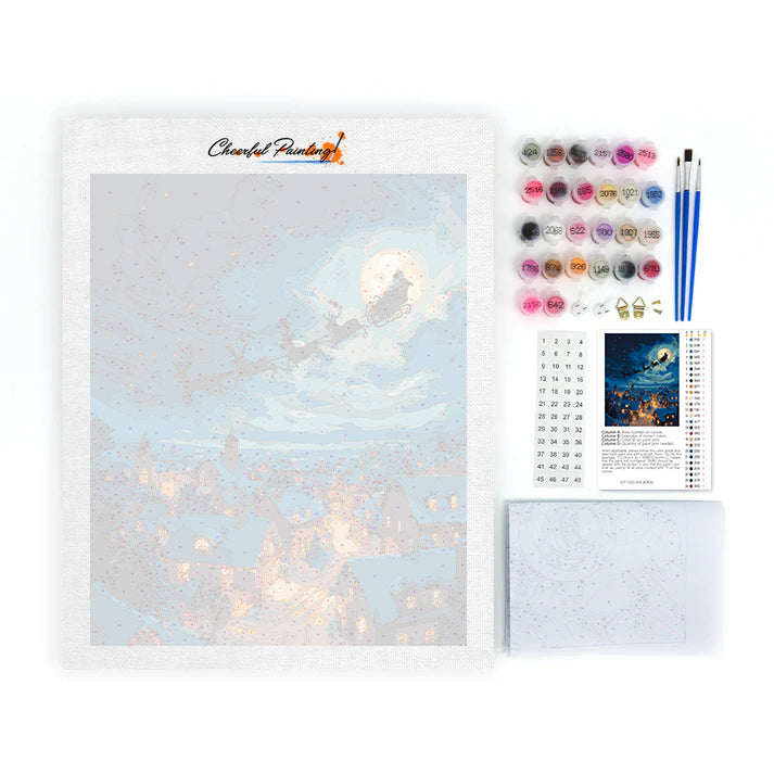 Santa Claus giving gifts - Paint by Numbers