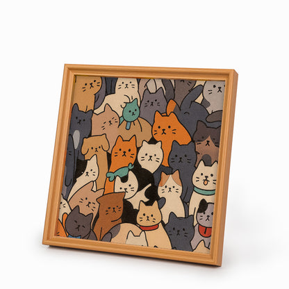 Cats - Wooden Coloring Puzzle