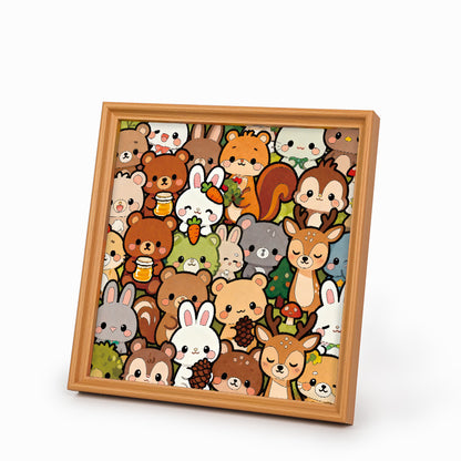 Forest Crew - Wooden Coloring Puzzle