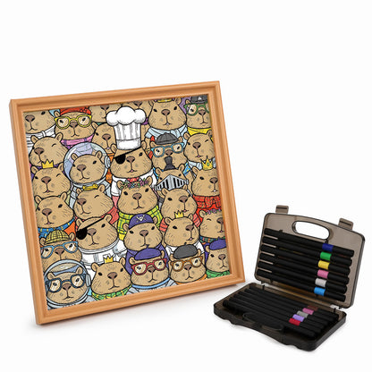 Hamster - Wooden Coloring Puzzle