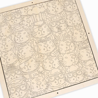 Hamster - Wooden Coloring Puzzle