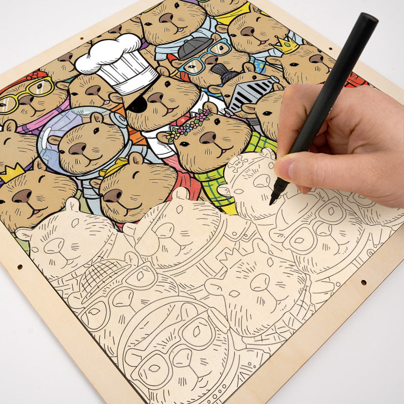 Hamster - Wooden Coloring Puzzle