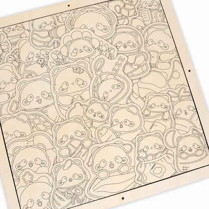 Panda II - Wooden Coloring Puzzle