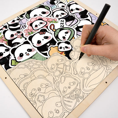Panda II - Wooden Coloring Puzzle